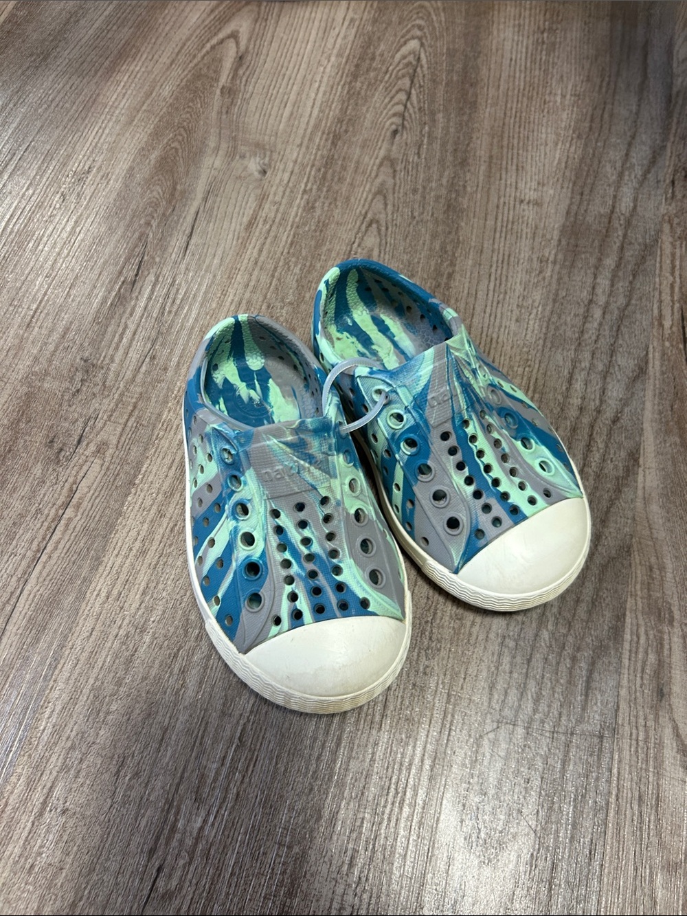 Native Blue & Green Slip-On Water Shoes